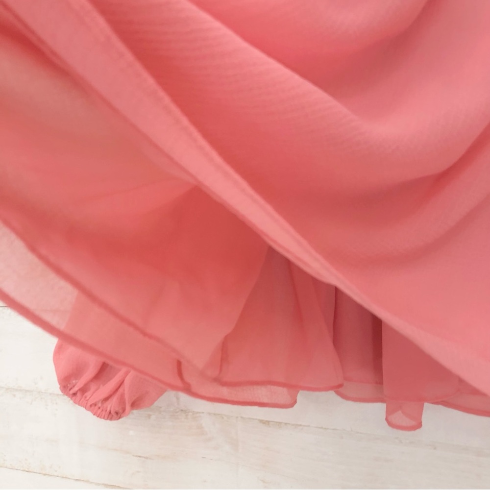 INC International Concepts Sheer Off The Shoulder Blouse • Sz L • Coral Pink EUC - Picture 6 of 10